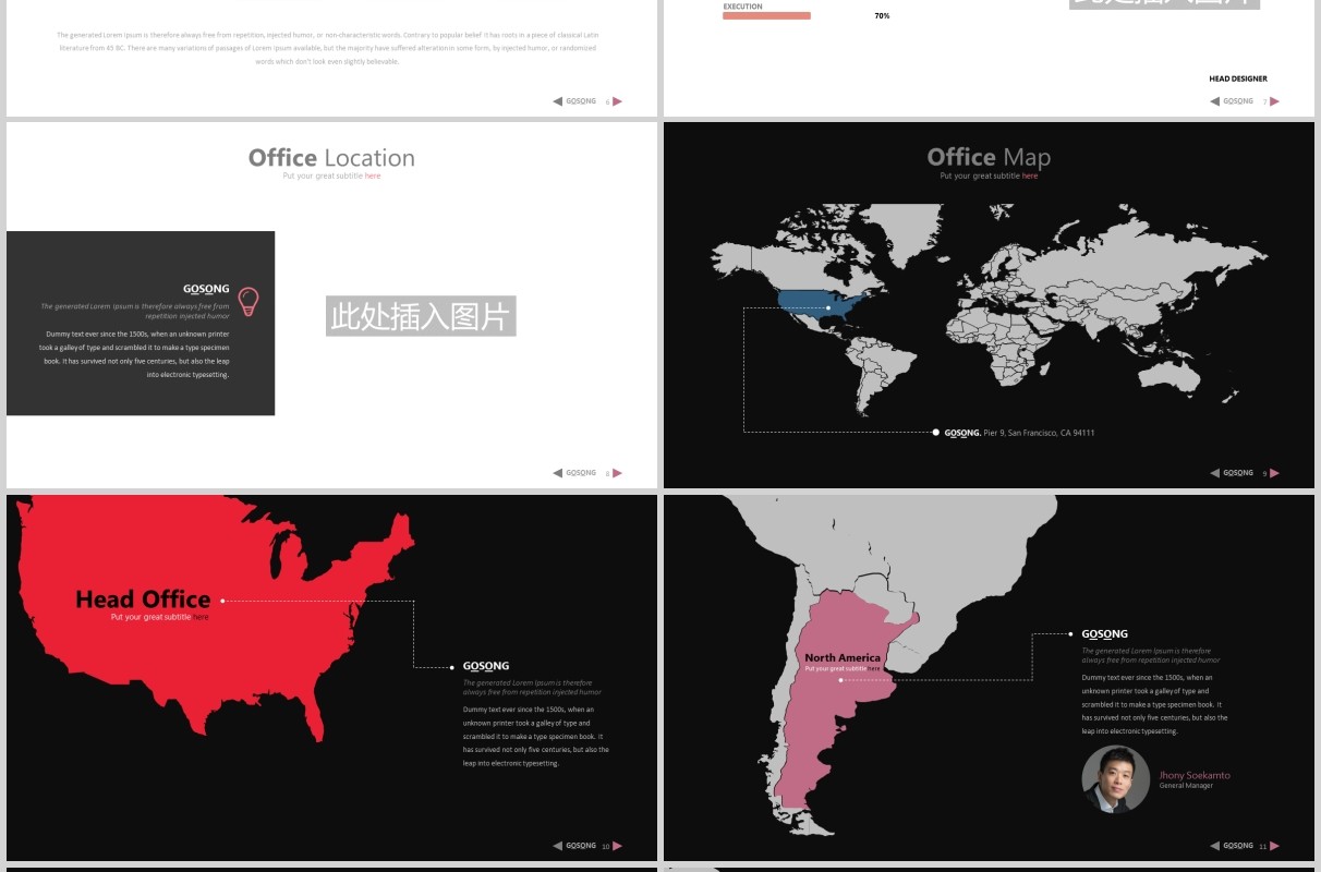创意图片占位符排版设计商务工作通用PPT模板素材Gosong - Powerpoint Template