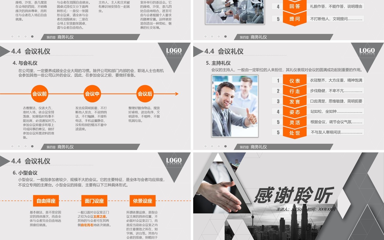 大气高端商务礼仪职业形象培训PPT模板