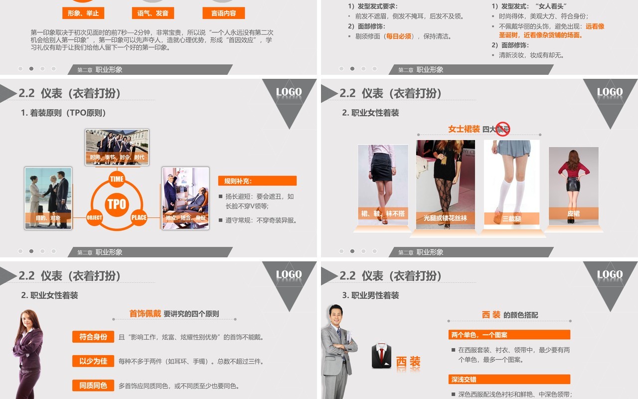 大气高端商务礼仪职业形象培训PPT模板
