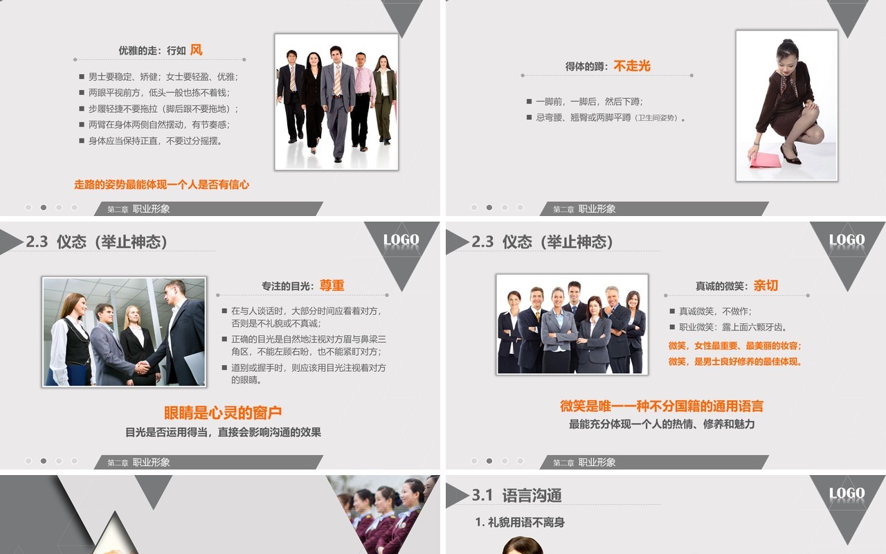 大气高端商务礼仪职业形象培训PPT模板