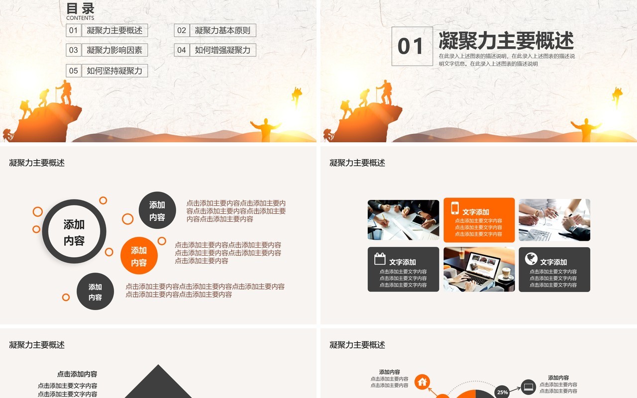 企业文化团队凝聚力员工培训PPT模板10