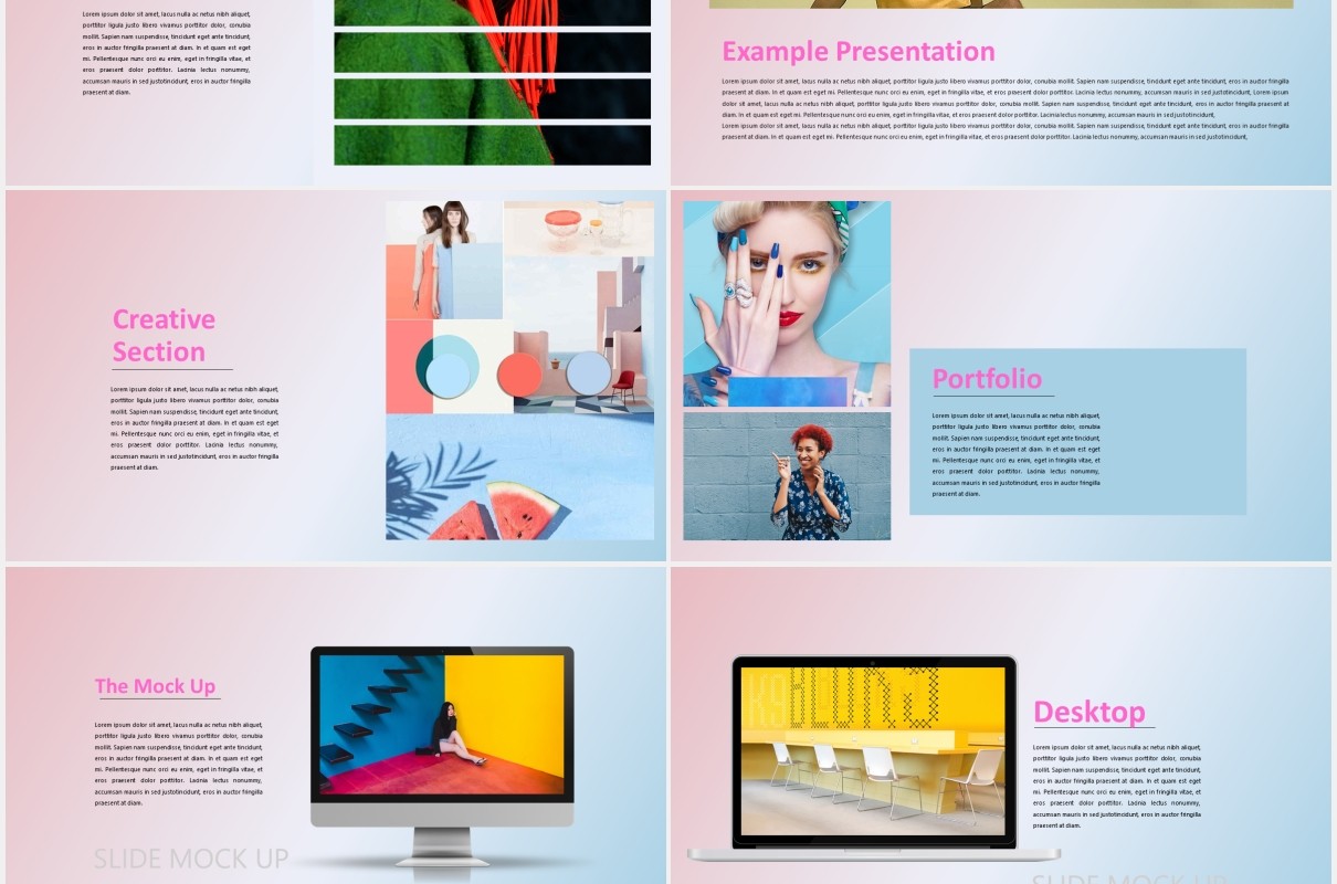 甜蜜图片作品展示PPT模板Sweet Powerpoint Template