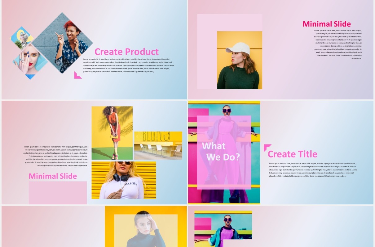 甜蜜图片作品展示PPT模板Sweet Powerpoint Template