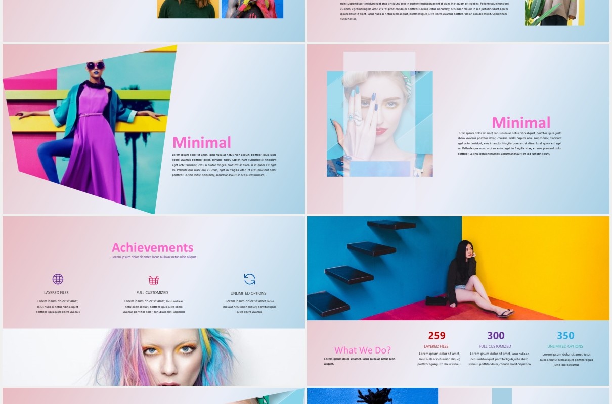 甜蜜图片作品展示PPT模板Sweet Powerpoint Template