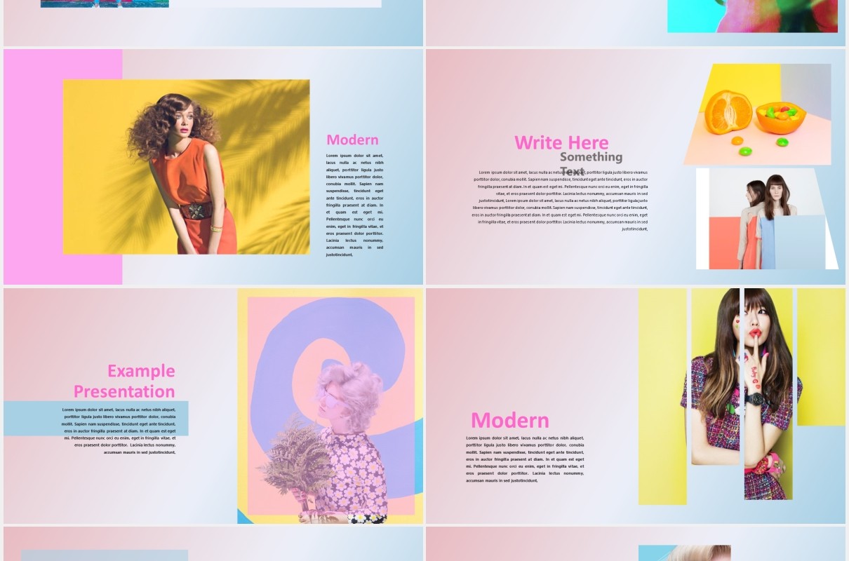 甜蜜图片作品展示PPT模板Sweet Powerpoint Template