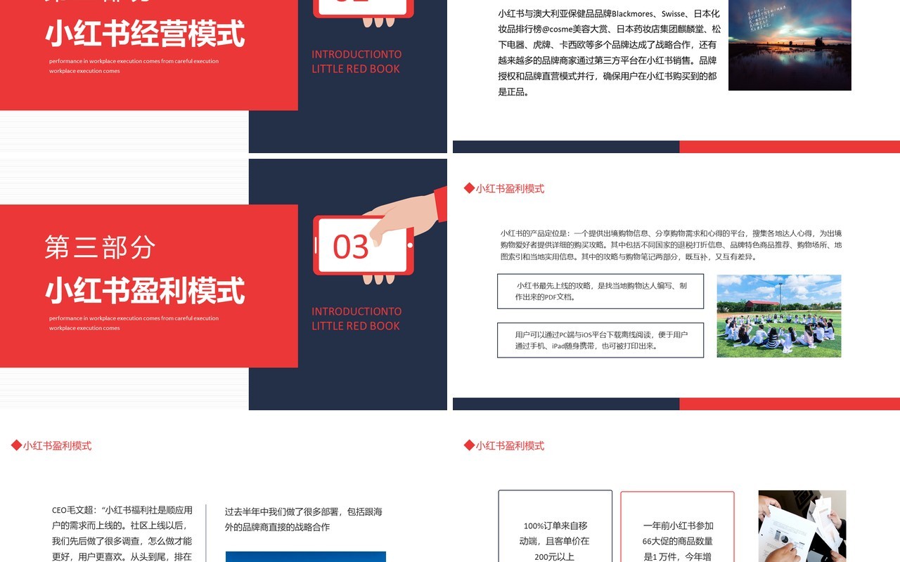 小红书介绍动态PPT模板