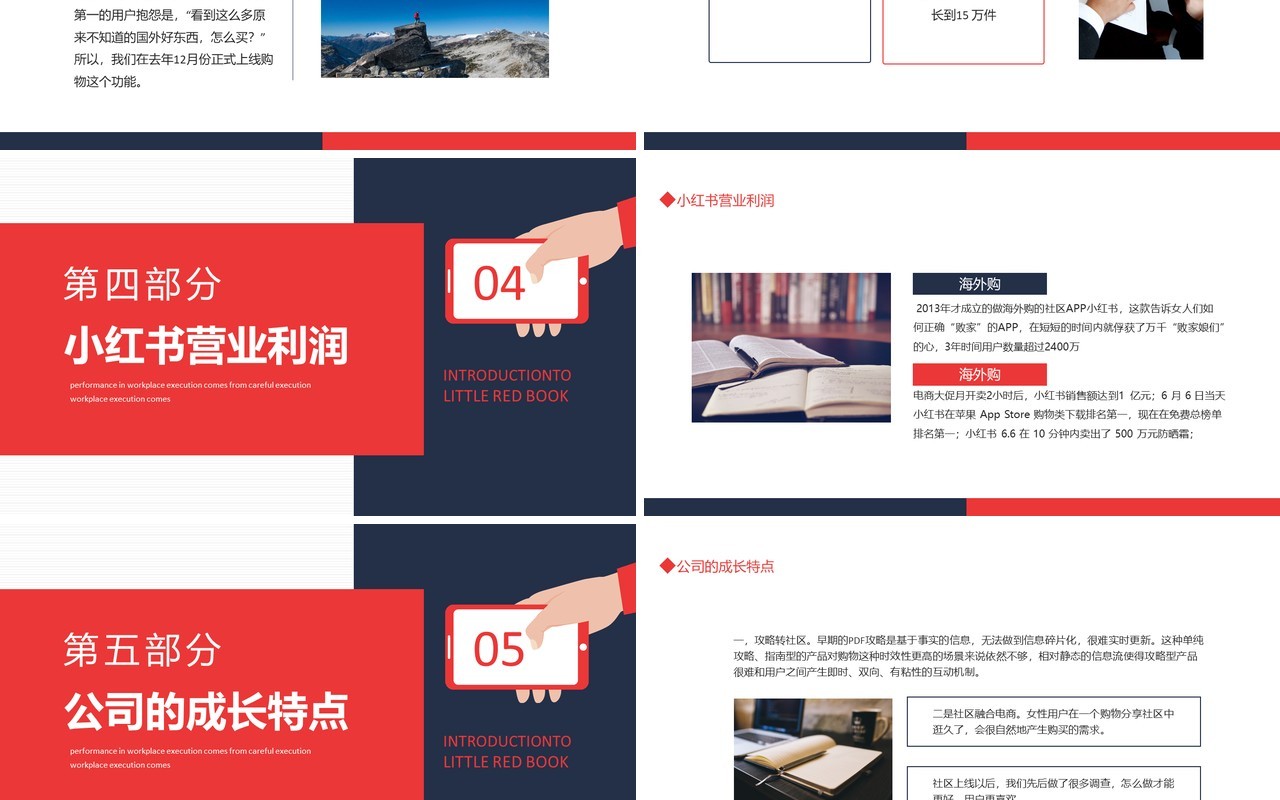 小红书介绍动态PPT模板