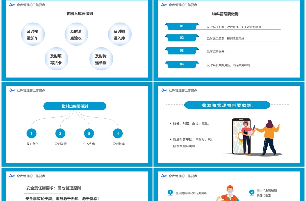 简约风仓库管理基础知识培训通用PPT模板