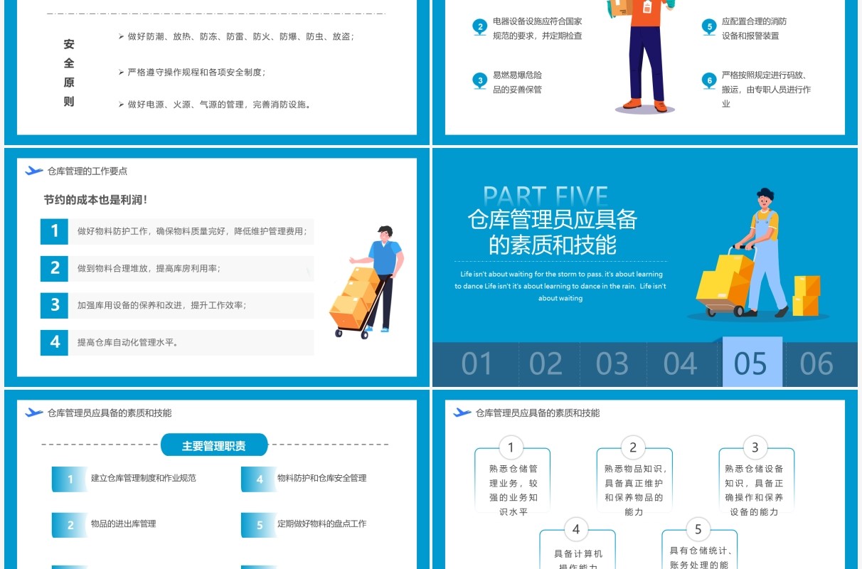 简约风仓库管理基础知识培训通用PPT模板