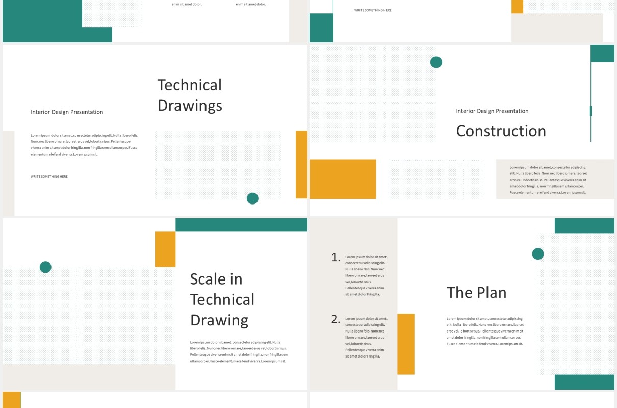 简约室内设计公司宣传介绍PPT模板图片排版设计INTERIA - Interior Design Powerpoint Template