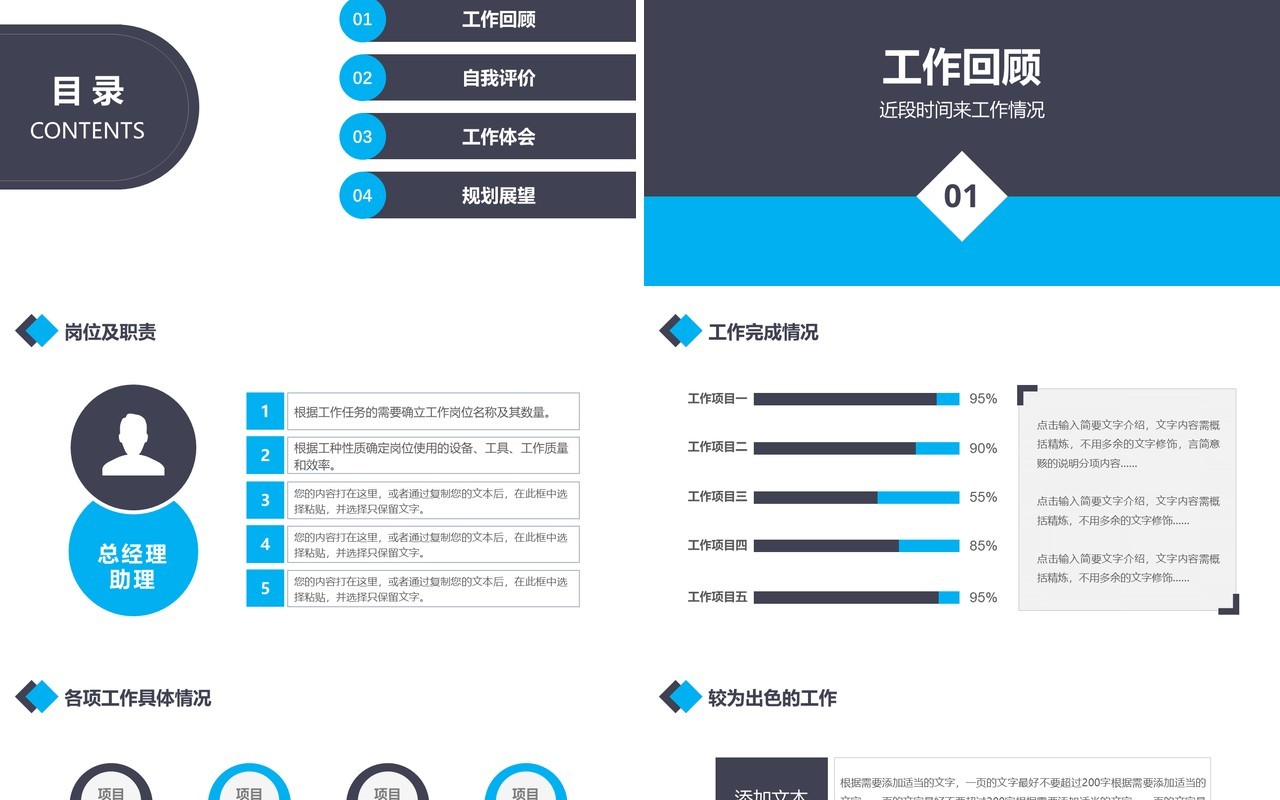 简约商务编程述职报告PPT模板