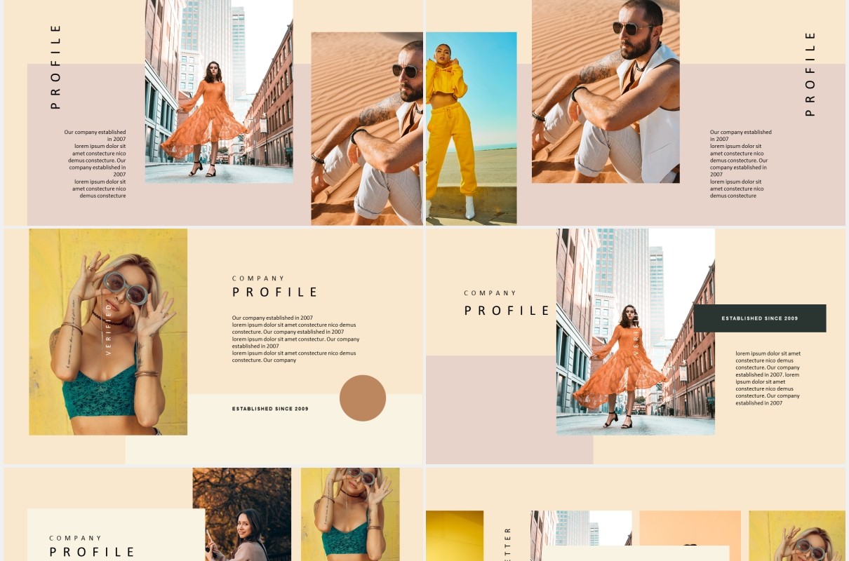 时尚模特摄影展示PPT模板MARIACHI - Powerpoint Template