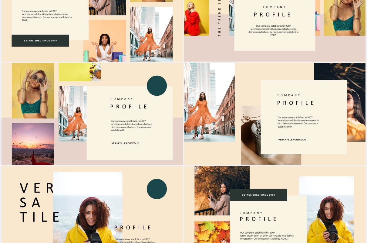 时尚模特摄影展示PPT模板MARIACHI - Powerpoint Template