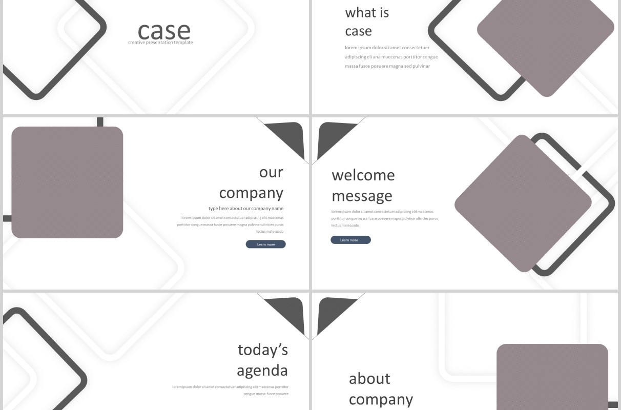 扁平公司介绍产品项目宣传PPT模板版式设计Case - Powerpoint Template