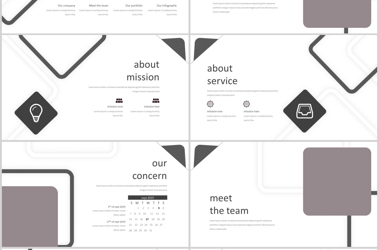 扁平公司介绍产品项目宣传PPT模板版式设计Case - Powerpoint Template