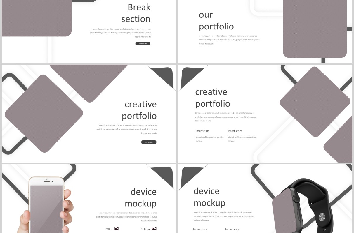 扁平公司介绍产品项目宣传PPT模板版式设计Case - Powerpoint Template