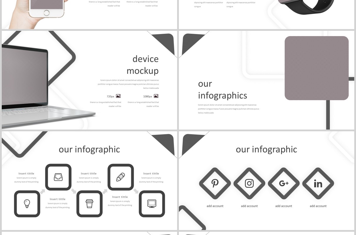 扁平公司介绍产品项目宣传PPT模板版式设计Case - Powerpoint Template