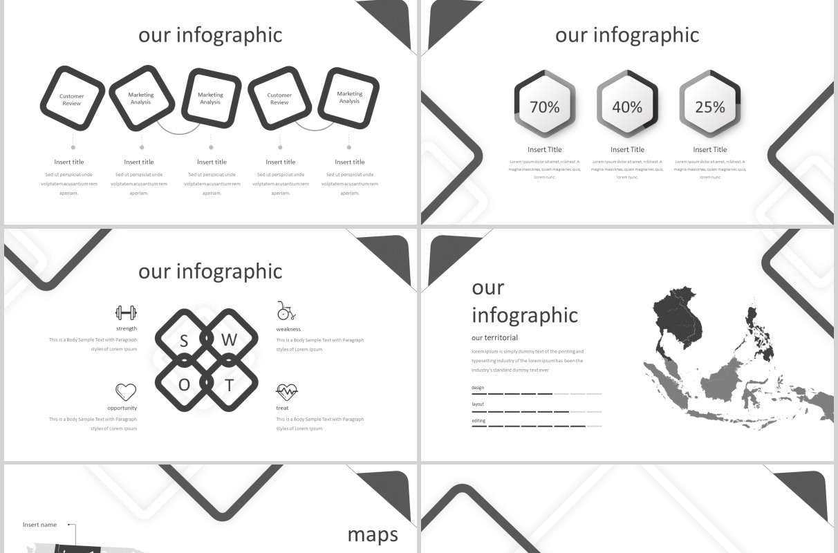 扁平公司介绍产品项目宣传PPT模板版式设计Case - Powerpoint Template