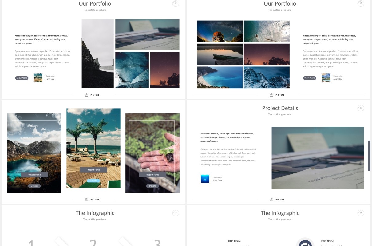 照片展示数据可视化PPT模板photone powerpoint templates