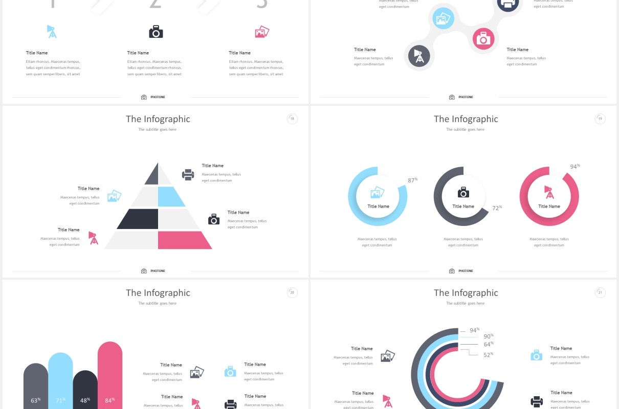 照片展示数据可视化PPT模板photone powerpoint templates