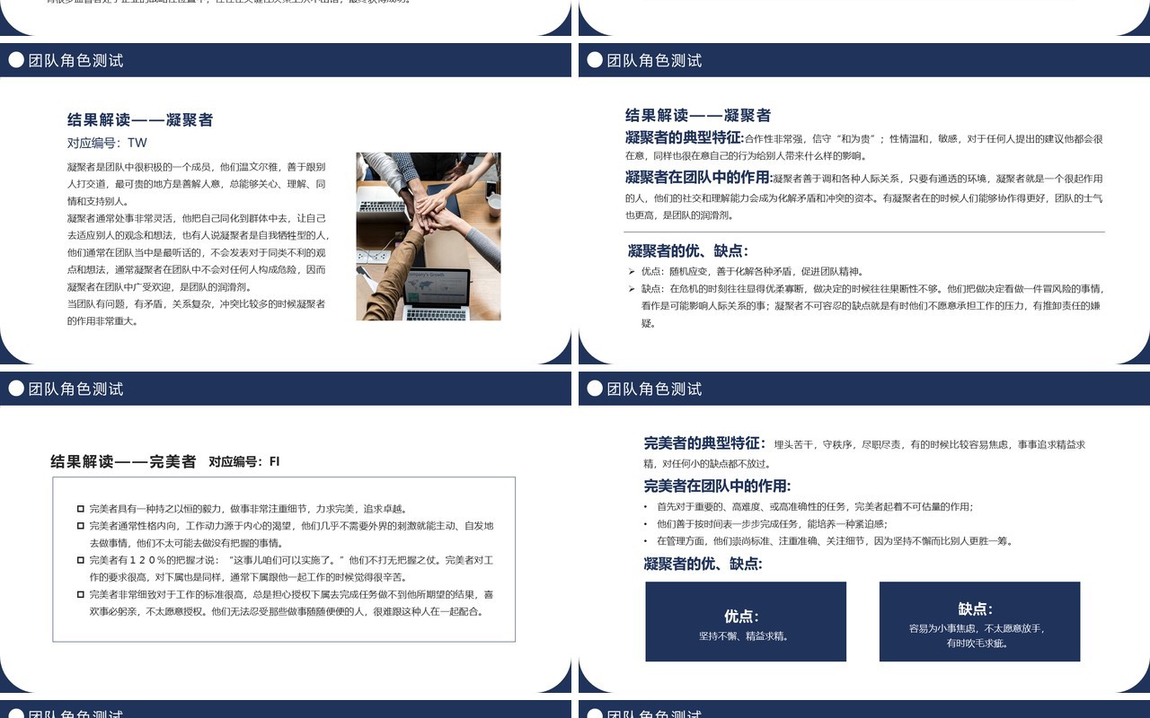 蓝色简约风团队合作与团队精神PPT模板