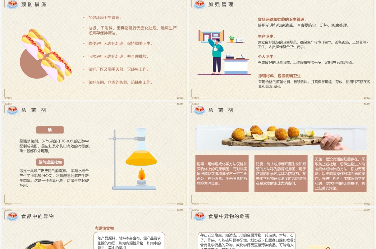 简约风企业食品安全培训课件PPT模板