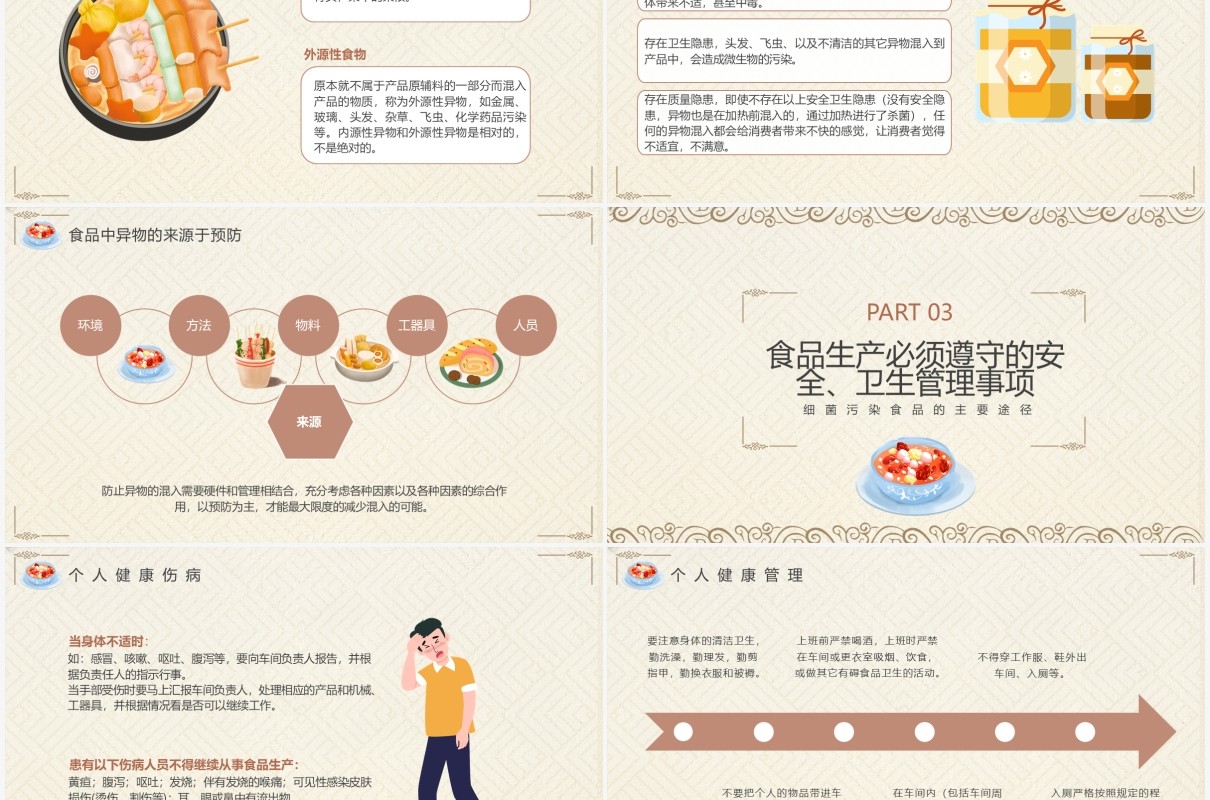 简约风企业食品安全培训课件PPT模板