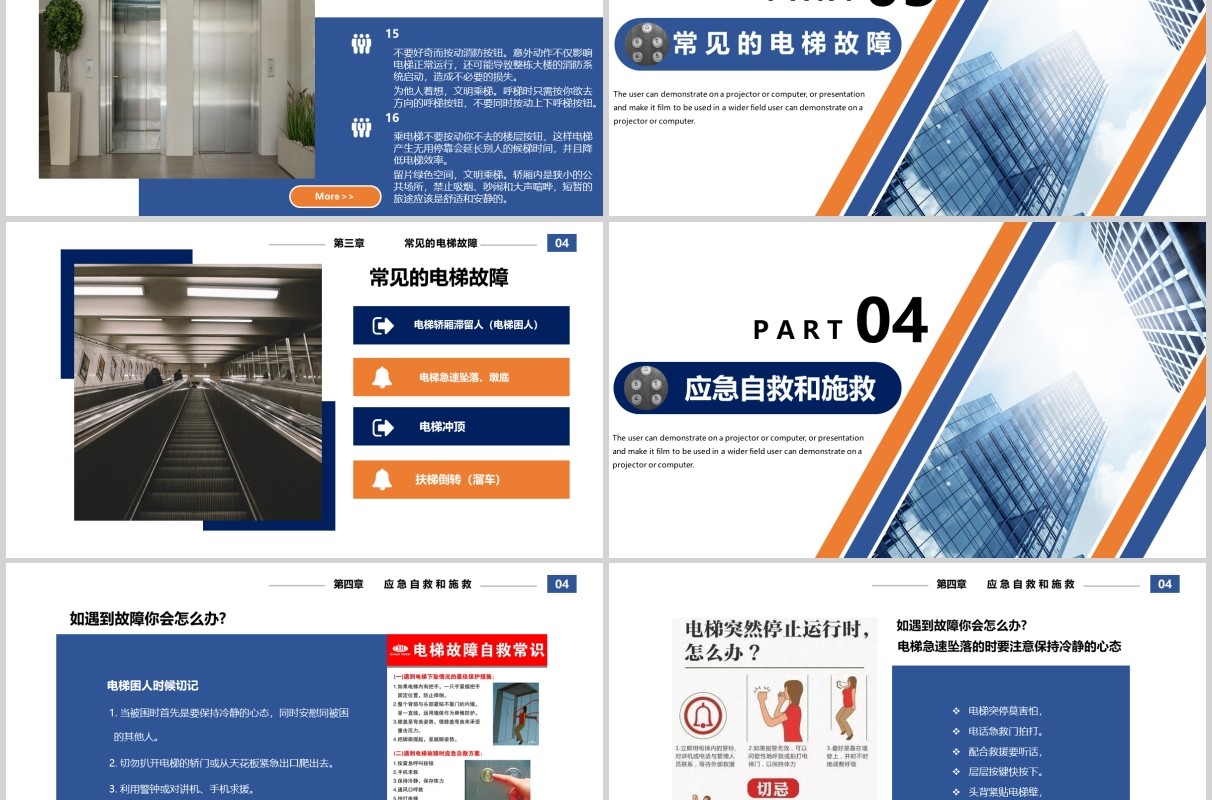 电梯安全培训教育课件PPT模板