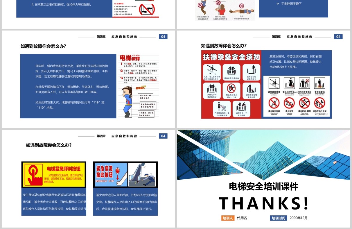 电梯安全培训教育课件PPT模板