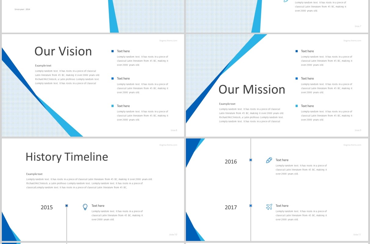 简约企业公司介绍产品宣传PPT版式模板Dogma - Powerpoint Template
