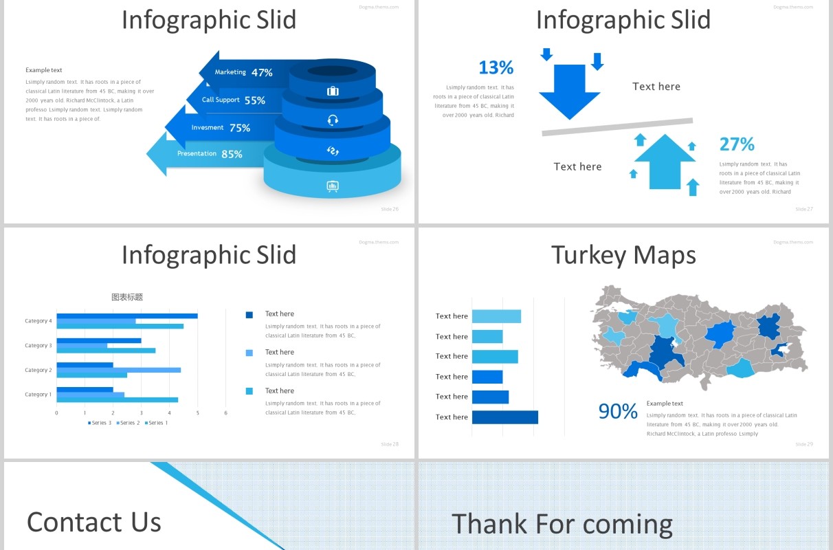 简约企业公司介绍产品宣传PPT版式模板Dogma - Powerpoint Template