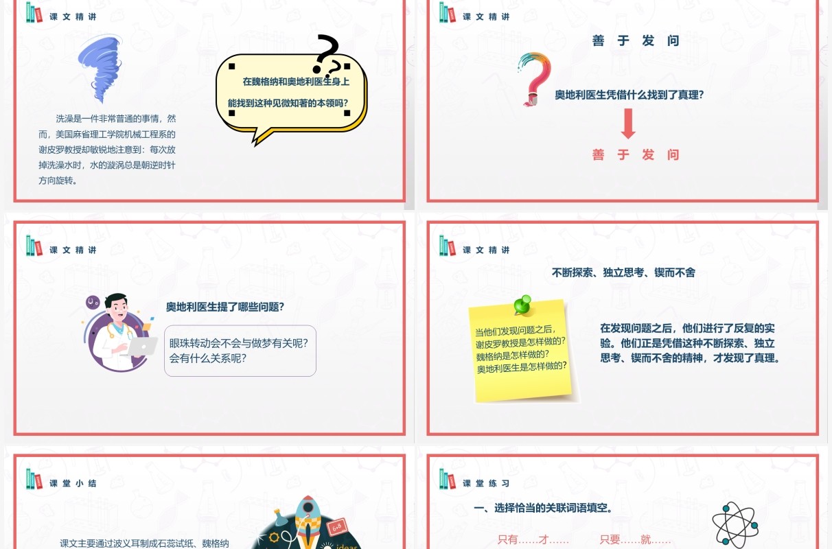 部编版六年级语文下册真理诞生于100个问号之后课件PPT模板
