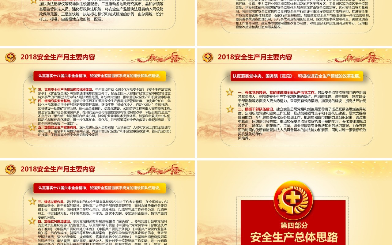 简洁安全培训安全生产PPT模板