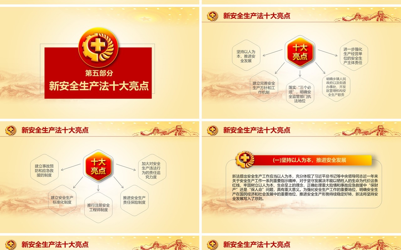 简洁安全培训安全生产PPT模板