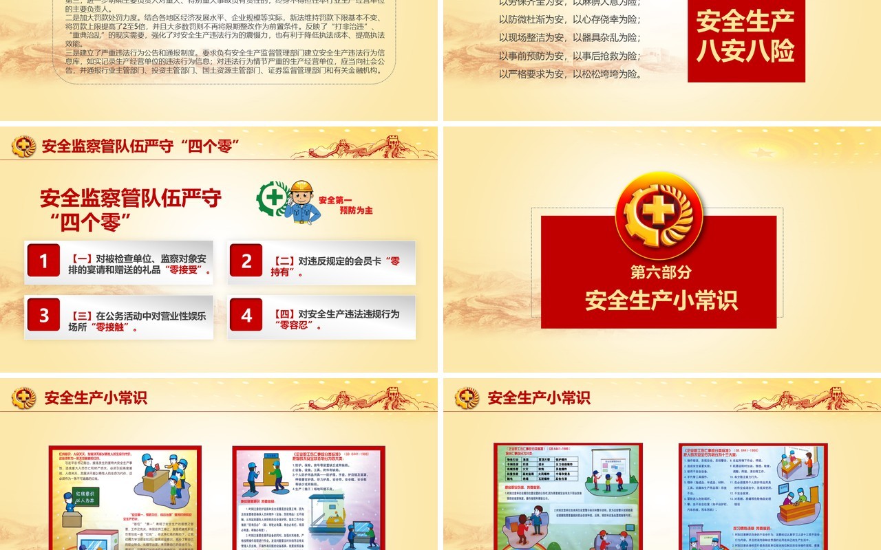 简洁安全培训安全生产PPT模板