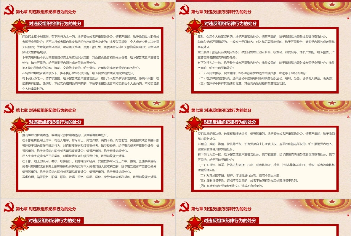 纪律处分条例党课PPT模板