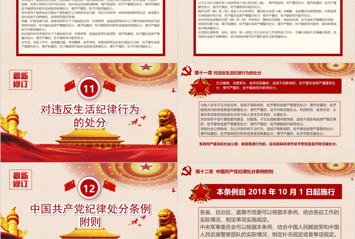 纪律处分条例党课PPT模板