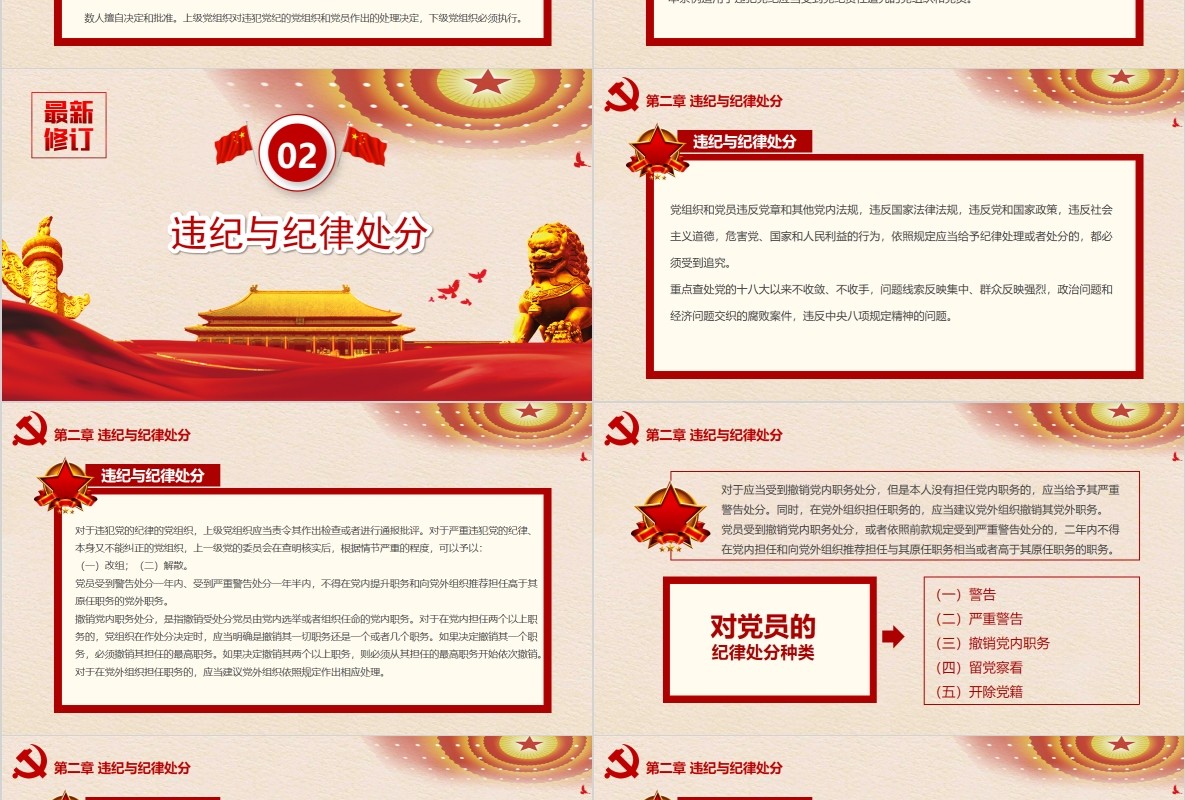 纪律处分条例党课PPT模板