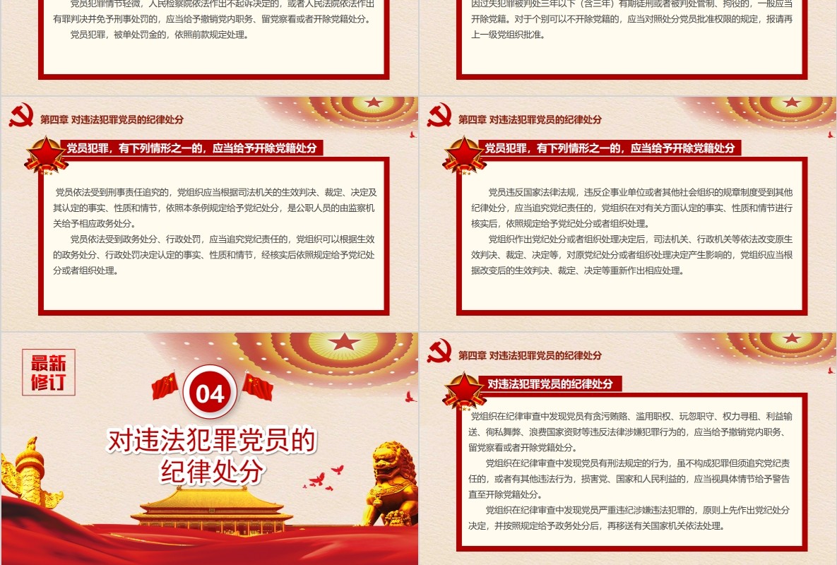 纪律处分条例党课PPT模板