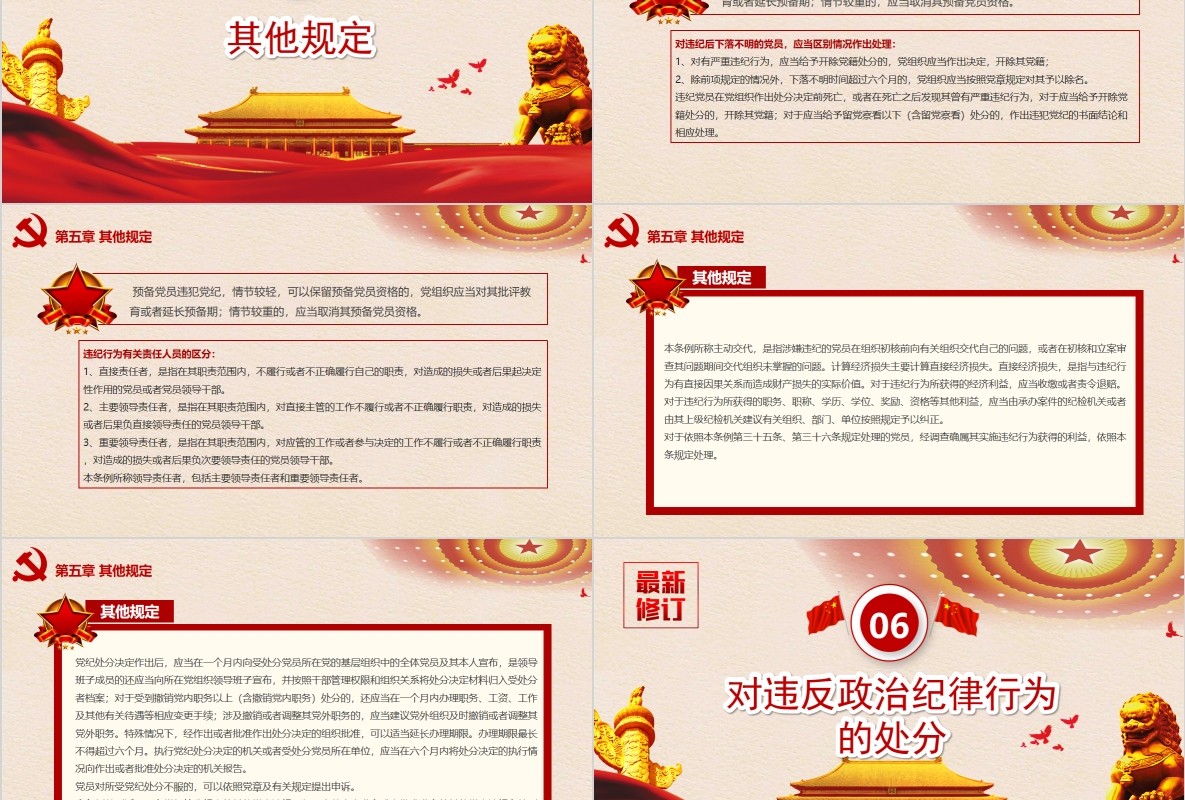 纪律处分条例党课PPT模板