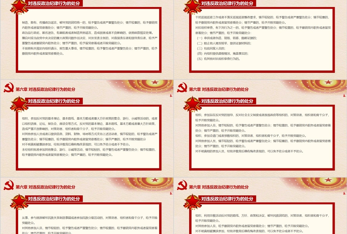 纪律处分条例党课PPT模板
