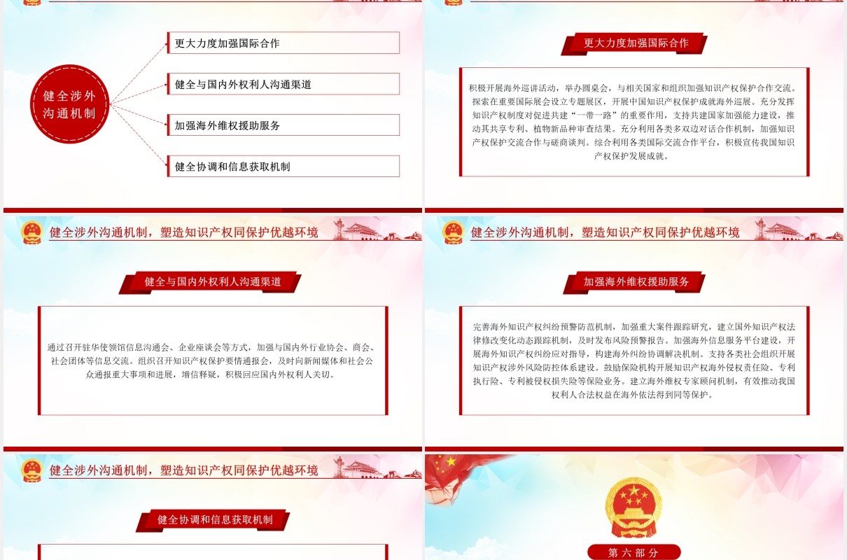 国务院关于强化知识产权保护的意见学习解读党课PPT模板