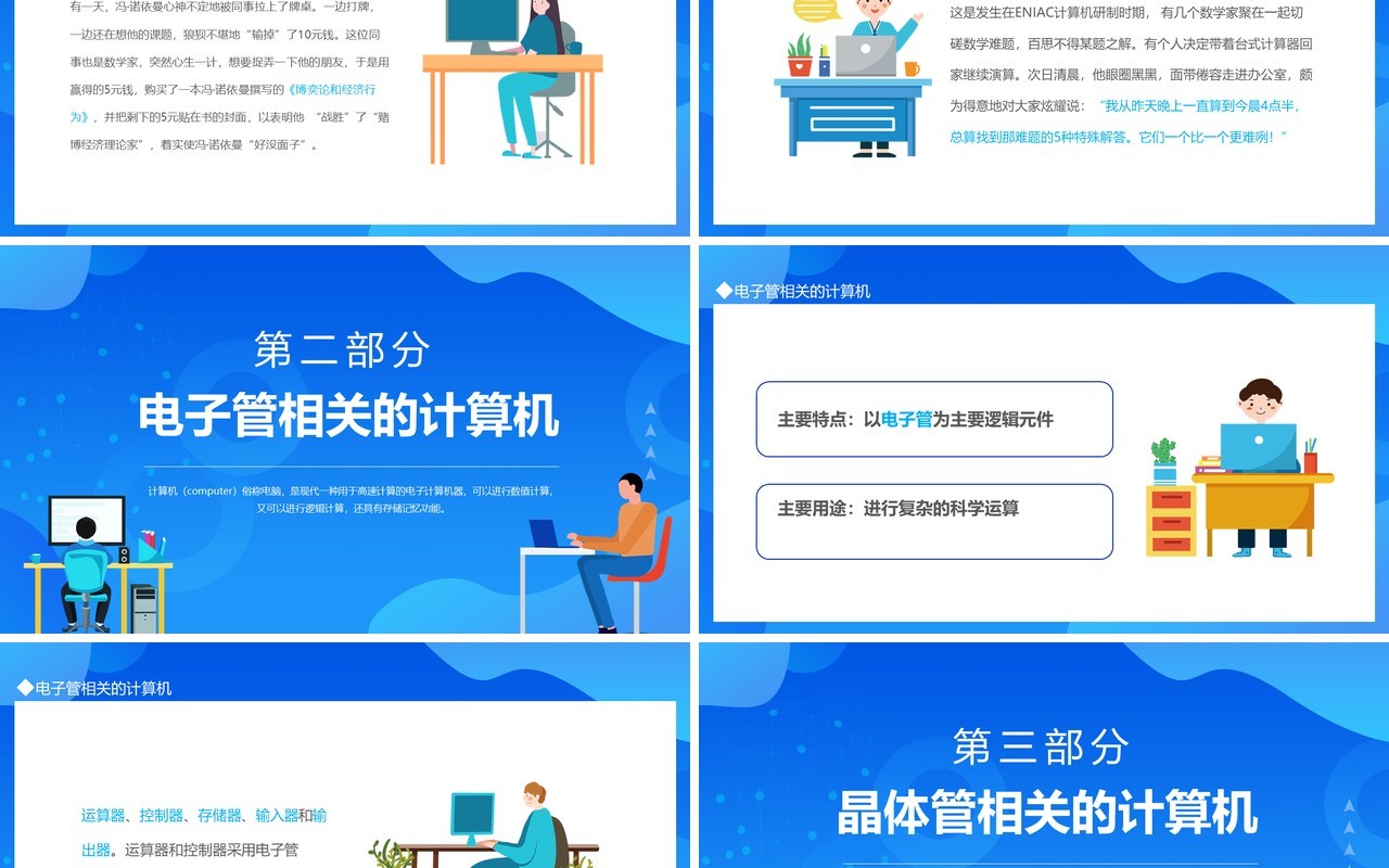 计算机发展史动态PPT模板
