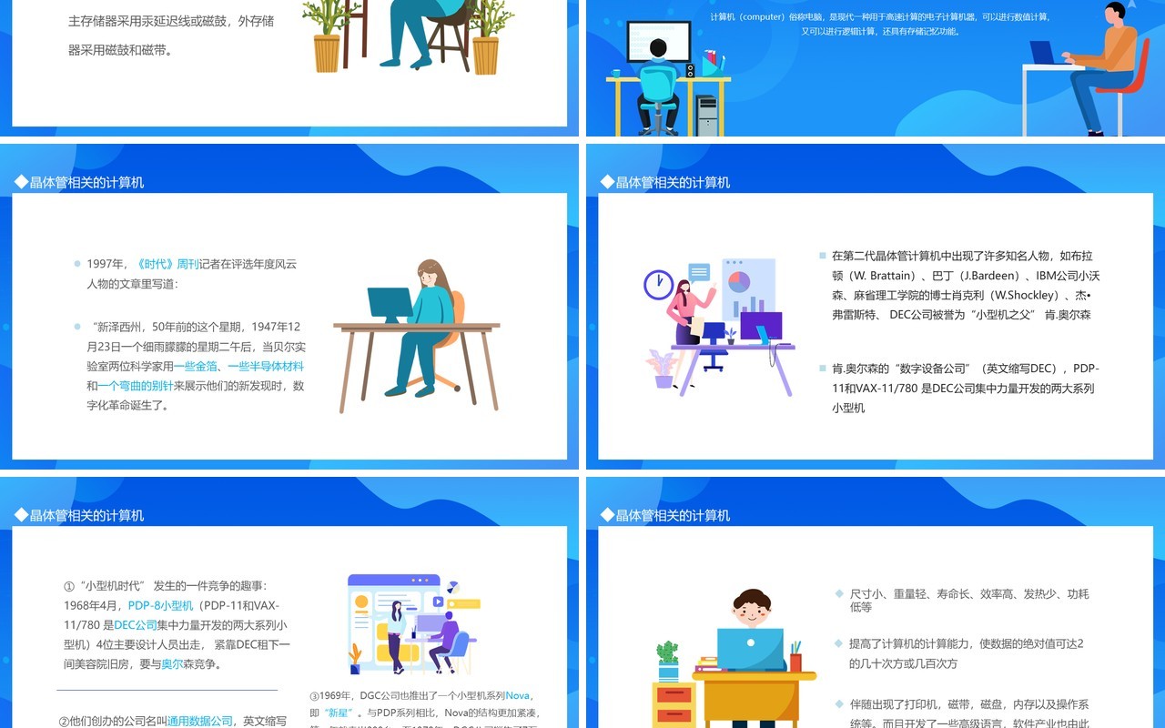 计算机发展史动态PPT模板
