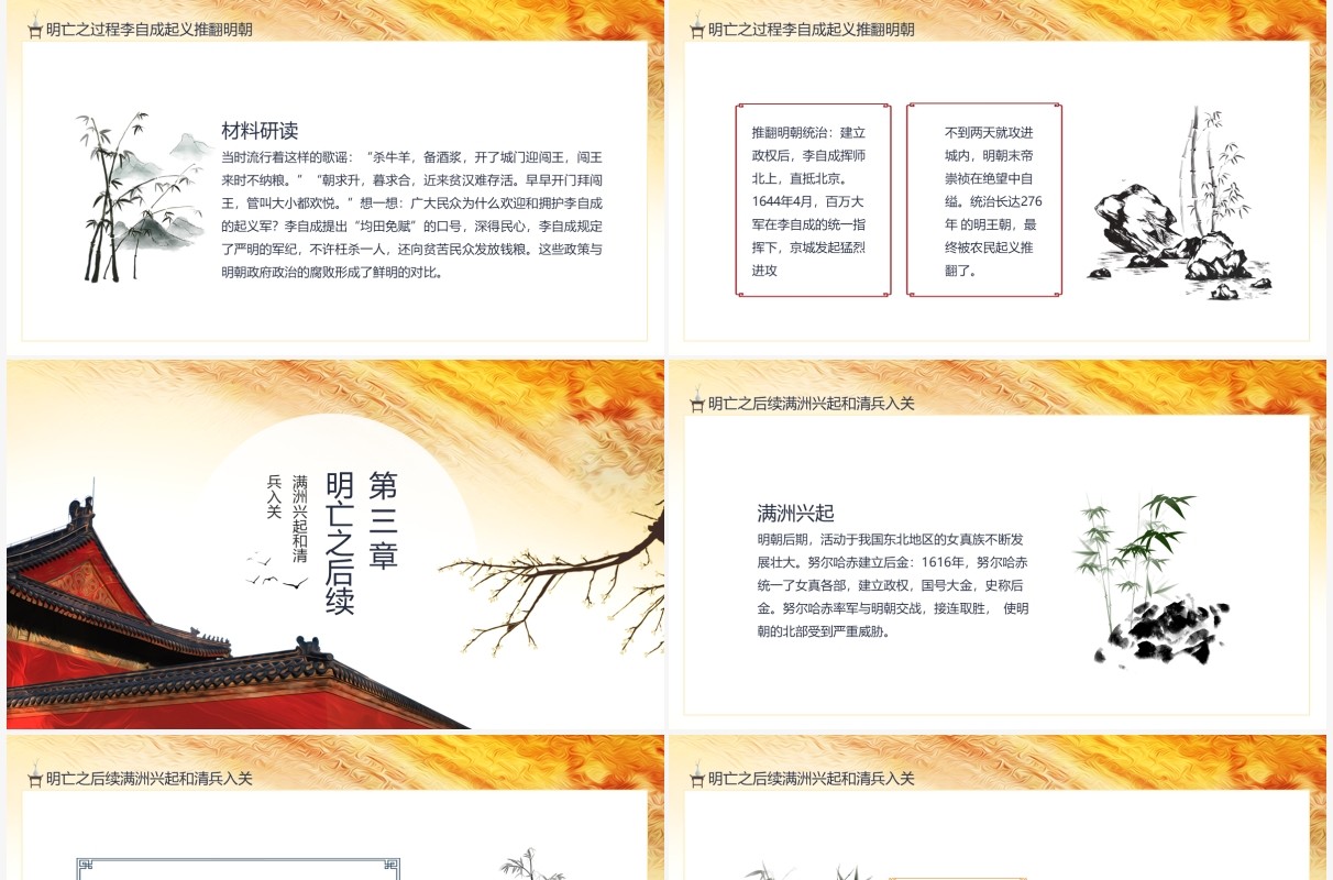 明朝的灭亡政治腐败与社会动荡动态PPT模板