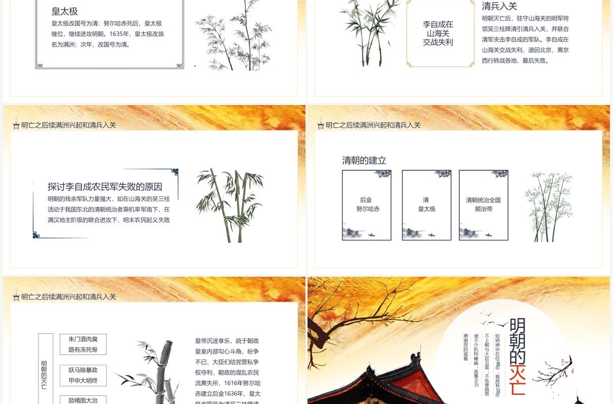 明朝的灭亡政治腐败与社会动荡动态PPT模板