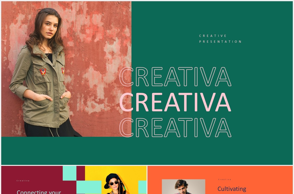 创意现代宣传展示PPT模板creativa modern style powerpoint template