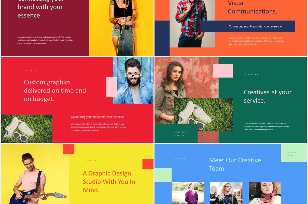 创意现代宣传展示PPT模板creativa modern style powerpoint template