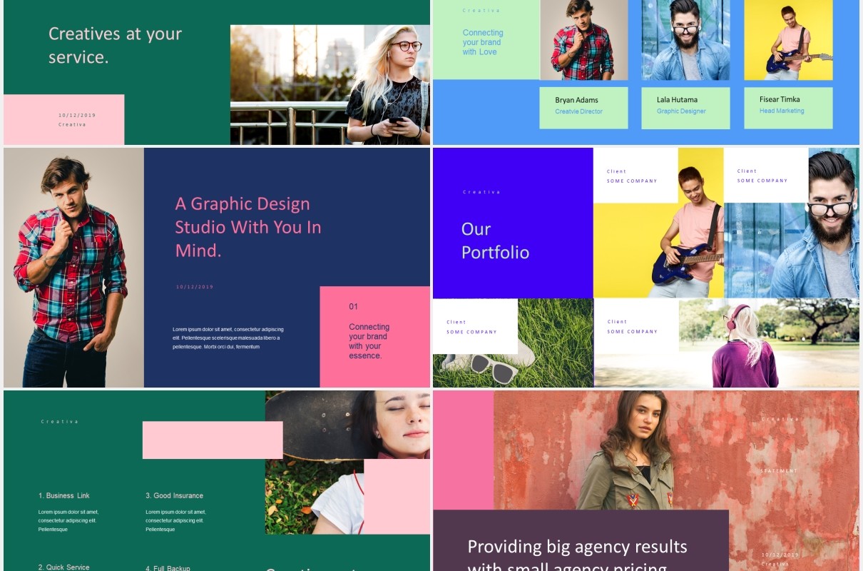 创意现代宣传展示PPT模板creativa modern style powerpoint template