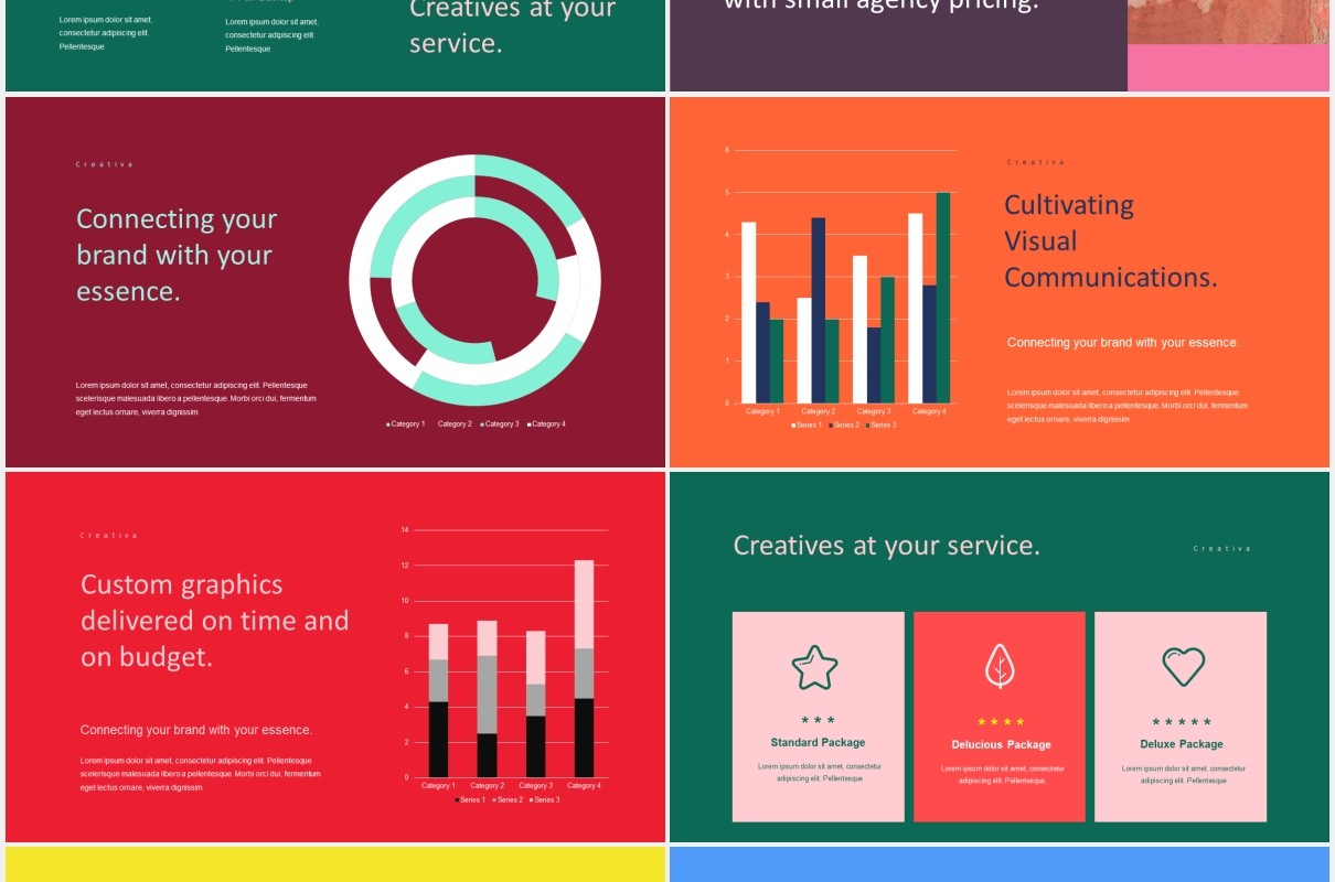 创意现代宣传展示PPT模板creativa modern style powerpoint template